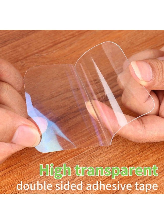 LUPINEZ Self Adhesive Tape Double Sided Heavy Duty Tap for Wall, Kitchen, Office, Wall, Car | Stickers for Home (Size - 6cm x 6cm) (10 pcs double side sticker), Transparent - Image 5