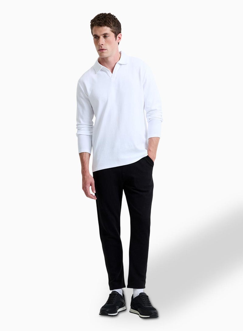 French Connection Smart Joggers With Cords In Jersey Canvas Texture - Image 1