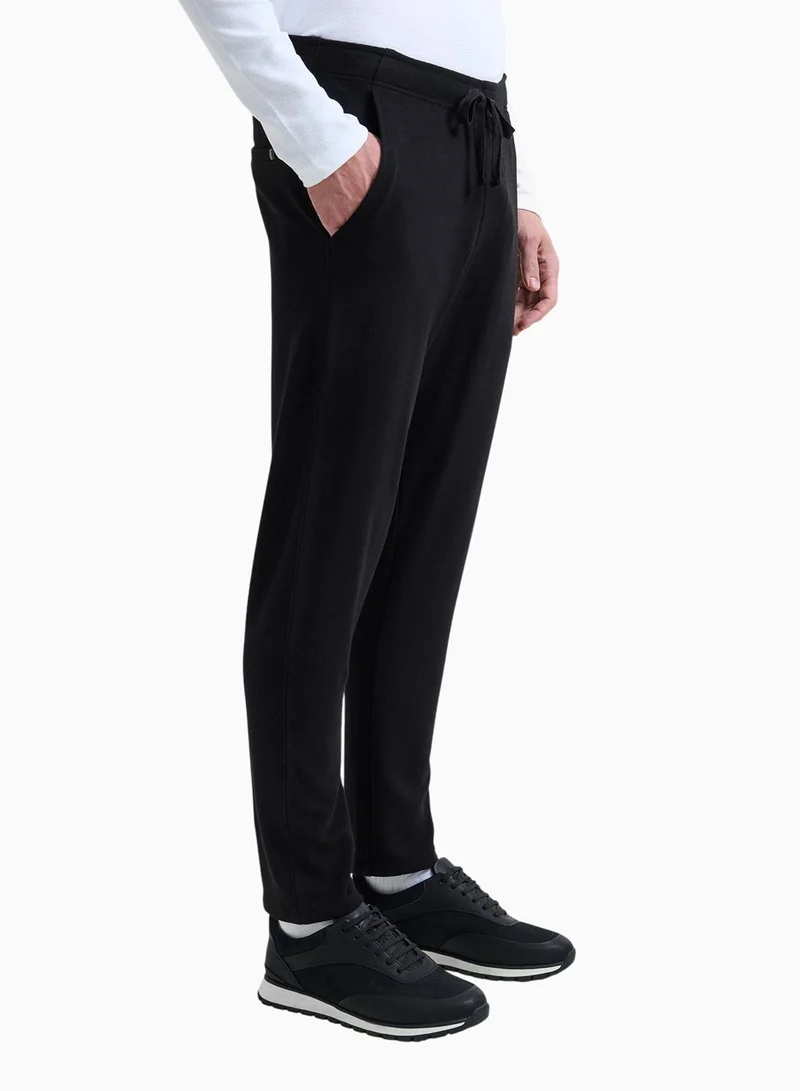 French Connection Smart Joggers With Cords In Jersey Canvas Texture