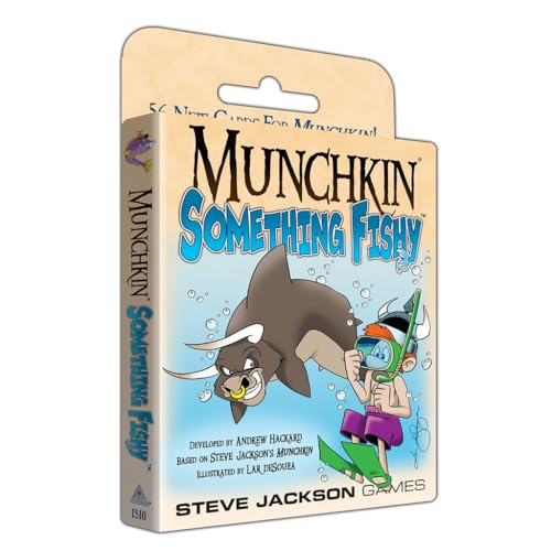 STEVE JACKSON GAMES Munchkin Something Fishy Card Game Expansion 56 Cards Adult Kids Family Game Fantasy Adventure Roleplaying Game Ages 10 36 Players Avg Play Time 120 Min Steve Jackson Games - Image 1