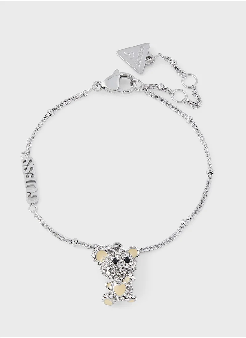 GUESS Teddy Bear Detail Single Bracelet