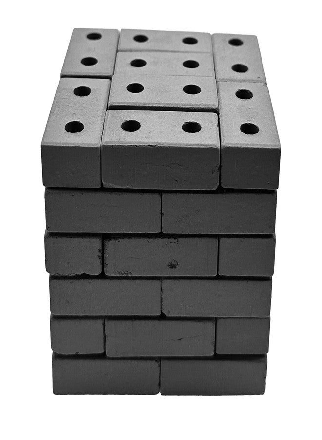 Cayway 120 PCS Mini Bricks Tiny Bricks for Landscaping Miniature Bricks Small Bricks for Crafts Realistic Fake Bricks Mini Blocks for Dollhouse Mini Garden Accessories (2 Holes Mini Black) - Image 4