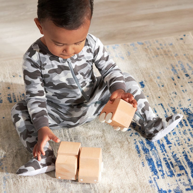 Gerber Baby Boys 2-pack Footed Pajamas And Toddler Sleepers, Grey Camo, 12 Months US - Image 2