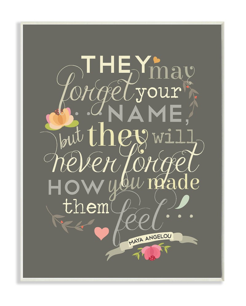 Stupell Industries They May Forget Your Name Quote Wall Plaque  10 x 15  Multi-Color - Image 1