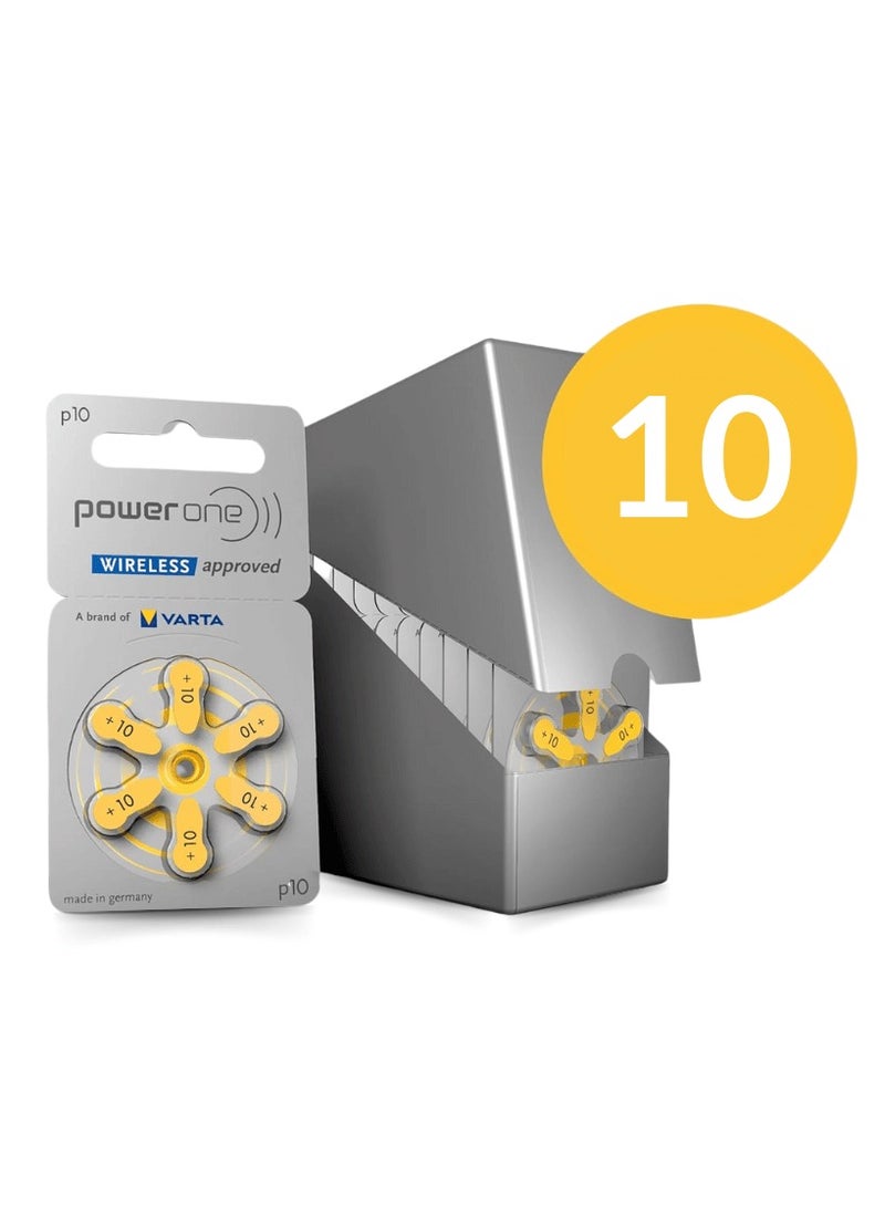 Power One P10 battery for earphones without mercury 6 batteries  - Image 1