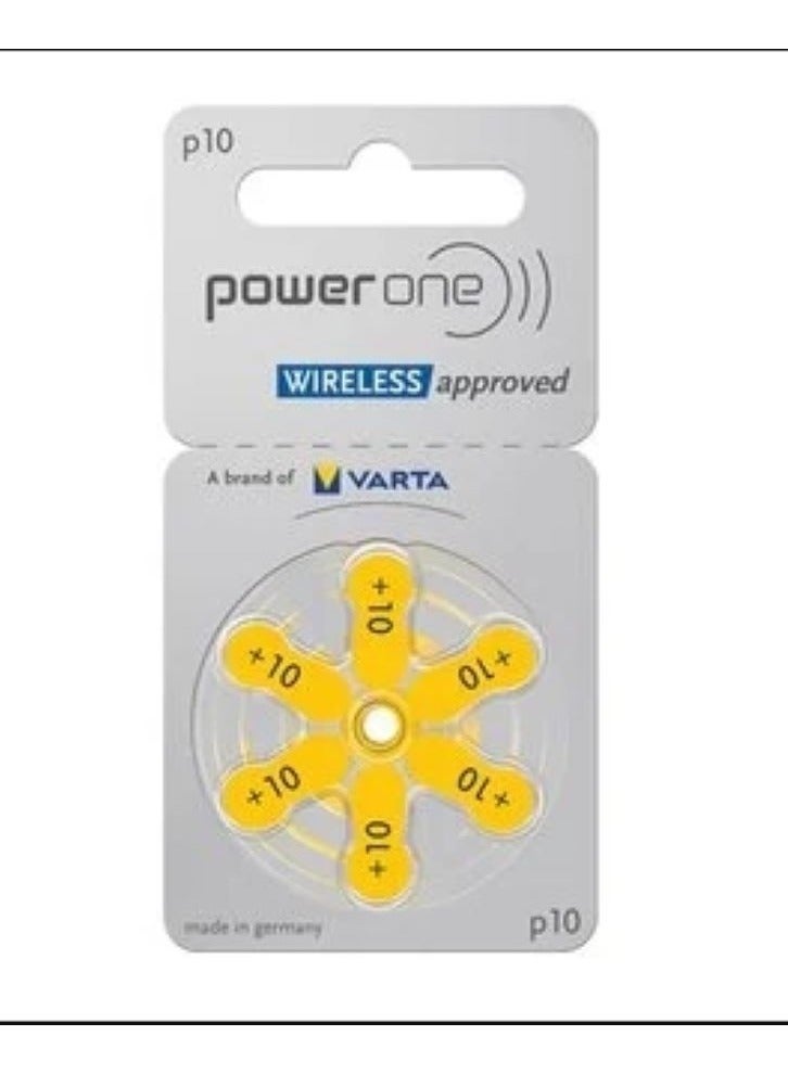 Power One P10 battery for earphones without mercury 6 batteries  - Image 2