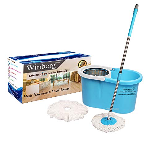 Winberg ® Spin mop Bucket with Wheel 360 Degree Floor Cleaning Combo Pack Mop007 - Image 3
