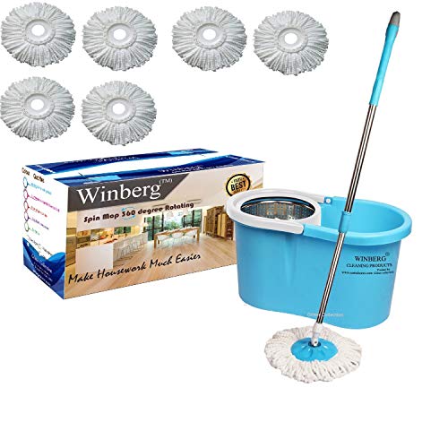 Winberg ® Spin mop Bucket with Wheel 360 Degree Floor Cleaning Combo Pack Mop007 - Image 1