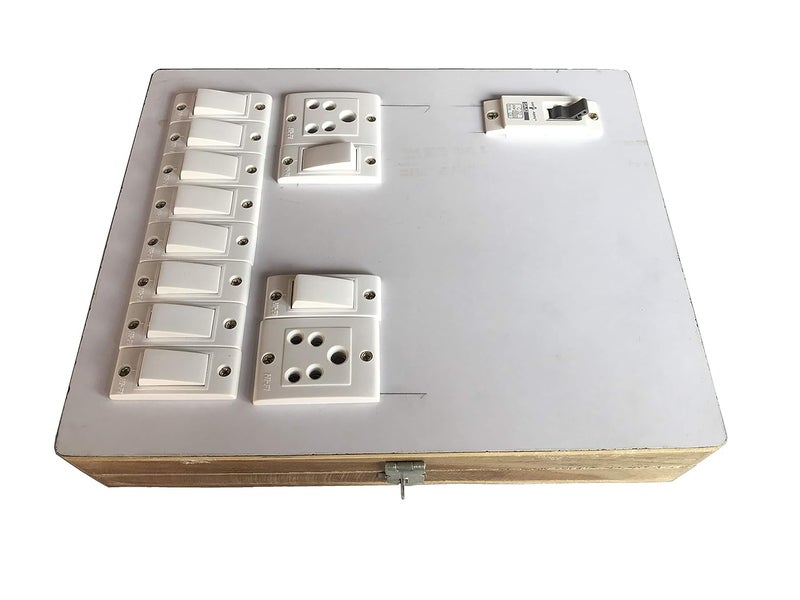 HIKEN HIKEN Electric Wooden Switch Board 2 Sockets 10 Switches 1 MCP - Image 2