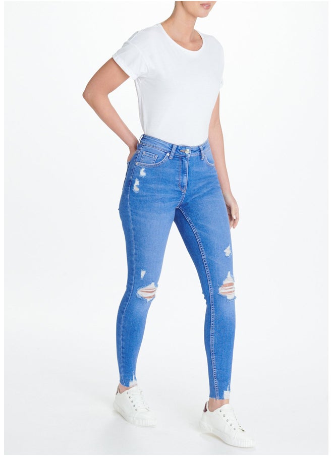 Matalan April Bright Blue Super Skinny Jeans  - Image 2