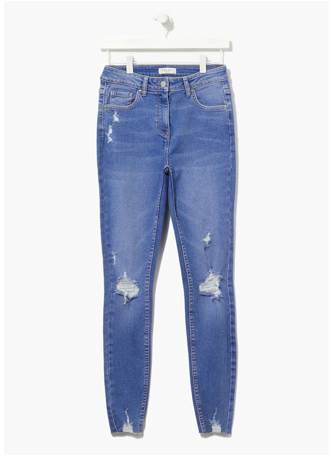 Matalan April Bright Blue Super Skinny Jeans  - Image 3