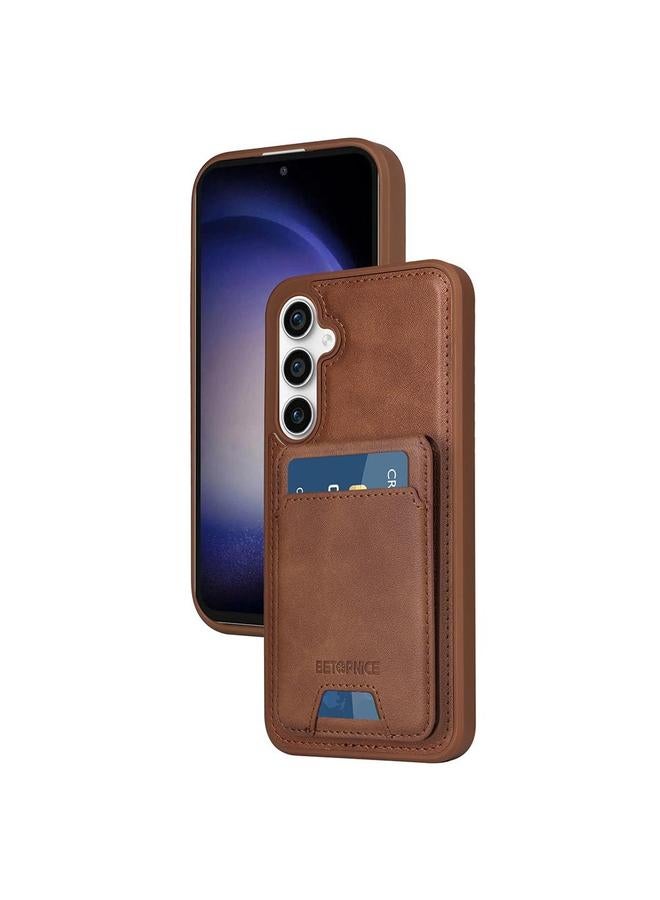 The Bros Case For Samsung Galaxy S23 FE 5G Vertical Flip Detachable MagSafe Wallet Phone Case