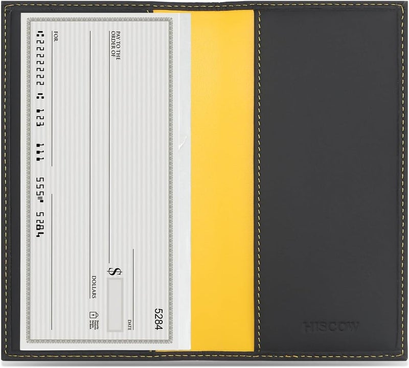 HISCOW Minimalist Checkbook Cover - Full Grain Leather - Image 2
