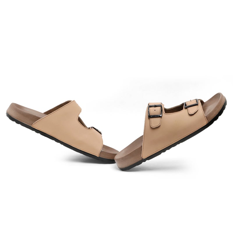 OAKMEN صنادل مفتوحة من اللون البني للرجال - Image 3