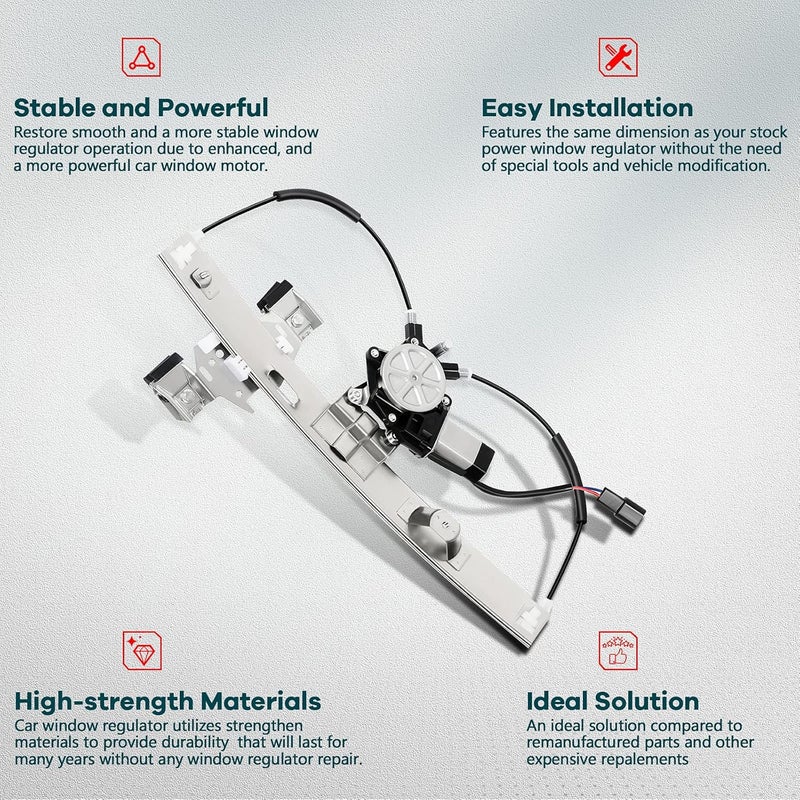 FINDAUTO Power Window Regulator with Motor for 2004-2008 Pontiac Grand Prix - Rear Left Driver Side - Image 2