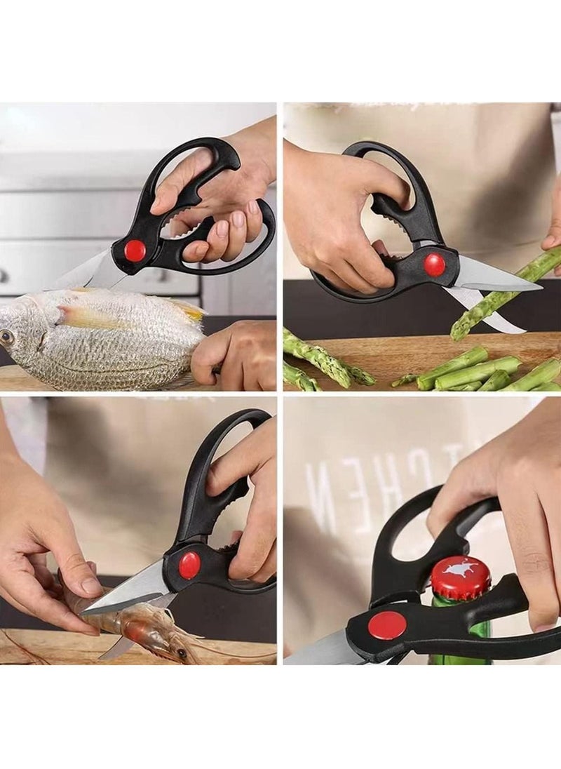 Arabest - Shears, Kitchen Scissors Set, Kitchen Scissors with Sharp Stainless Steel Blades and Soft Handles, Include One Poultry Shears and Two Different Sizes of Cooking Scissors, Perfect Kitchen Partner - Image 1
