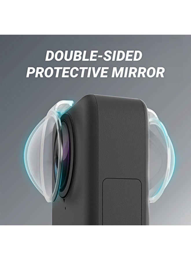 XICEN 2pcs Lens Guards for DJI Osmo 360 Camera, Snap fastener design, High Transmittance,Waterproof Dustproof Lens Protective Cover - Image 2