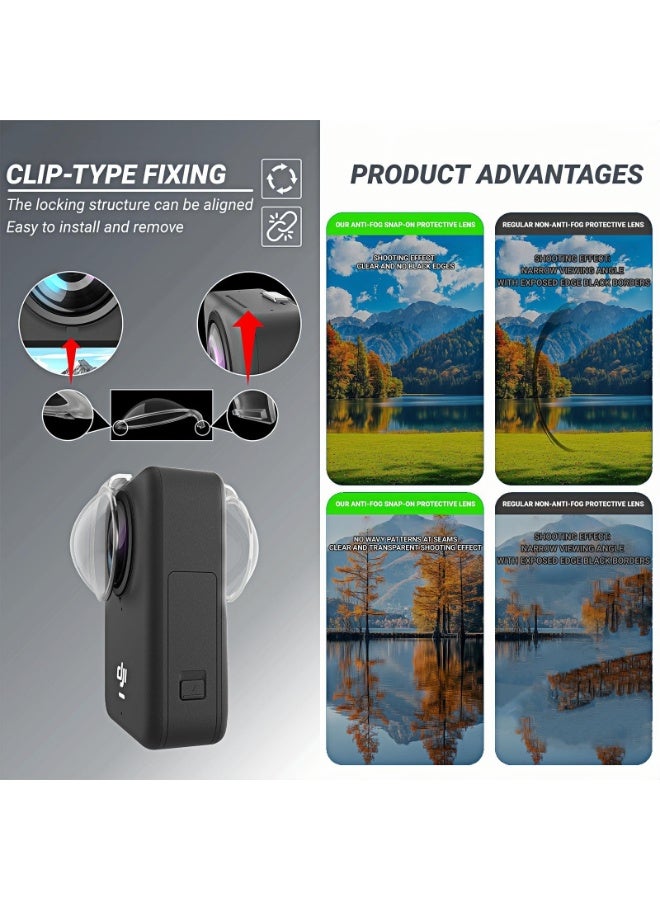 XICEN 2pcs Lens Guards for DJI Osmo 360 Camera, Snap fastener design, High Transmittance,Waterproof Dustproof Lens Protective Cover - Image 5