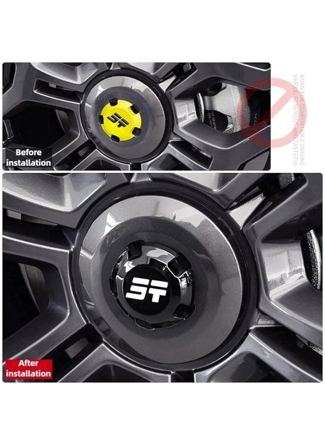 Starwell Black Hub Caps + Lug Nut Covers Kit (26+4pcs) for Jetour Traveller/Shanhai T2 - ABS Material, Scratch-Resistant, Durable, All-in-One Design  - Image 3