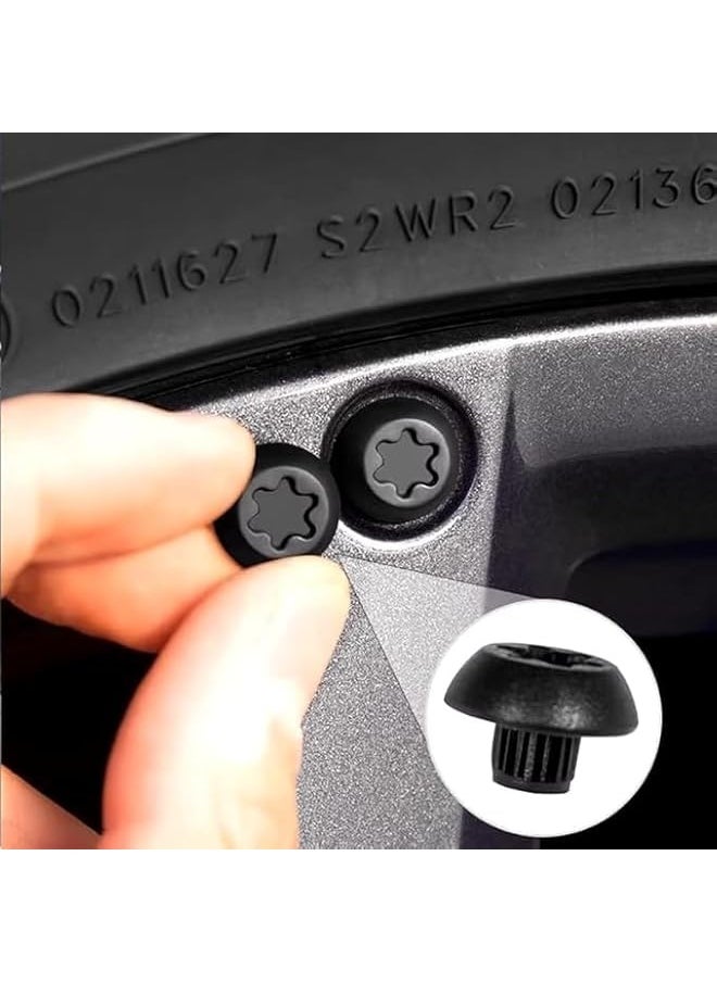 Starwell Black Hub Caps + Lug Nut Covers Kit (26+4pcs) for Jetour Traveller/Shanhai T2 - ABS Material, Scratch-Resistant, Durable, All-in-One Design  - Image 2