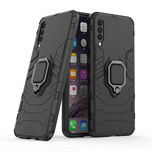 MaiJin LuluMain Compatible with Samsung Galaxy A50, Galaxy A50S, Galaxy A30S Case, Magnetic Car Phone Ring Holder Ring 360 Protective Case (Black) - Image 1