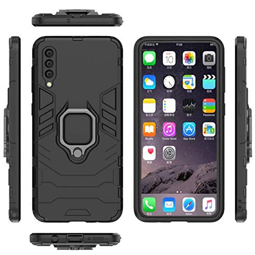 MaiJin LuluMain Compatible with Samsung Galaxy A50, Galaxy A50S, Galaxy A30S Case, Magnetic Car Phone Ring Holder Ring 360 Protective Case (Black) - Image 4