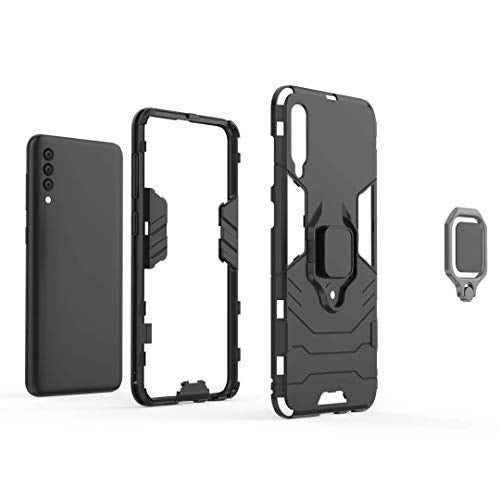 MaiJin LuluMain Compatible with Samsung Galaxy A50, Galaxy A50S, Galaxy A30S Case, Magnetic Car Phone Ring Holder Ring 360 Protective Case (Black) - Image 5
