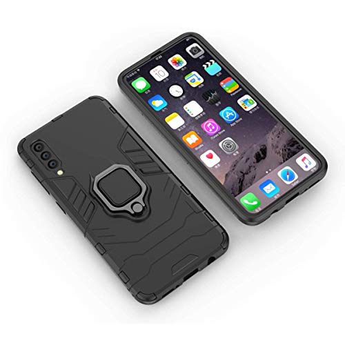 MaiJin LuluMain Compatible with Samsung Galaxy A50, Galaxy A50S, Galaxy A30S Case, Magnetic Car Phone Ring Holder Ring 360 Protective Case (Black) - Image 3