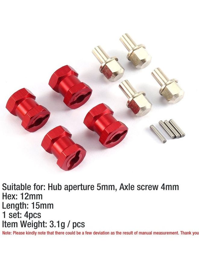 NIBEMINENT 4-Piece Of Coupler Tire Extended Adapter for RC Crawler 4 x 7.5 2cm - Image 3