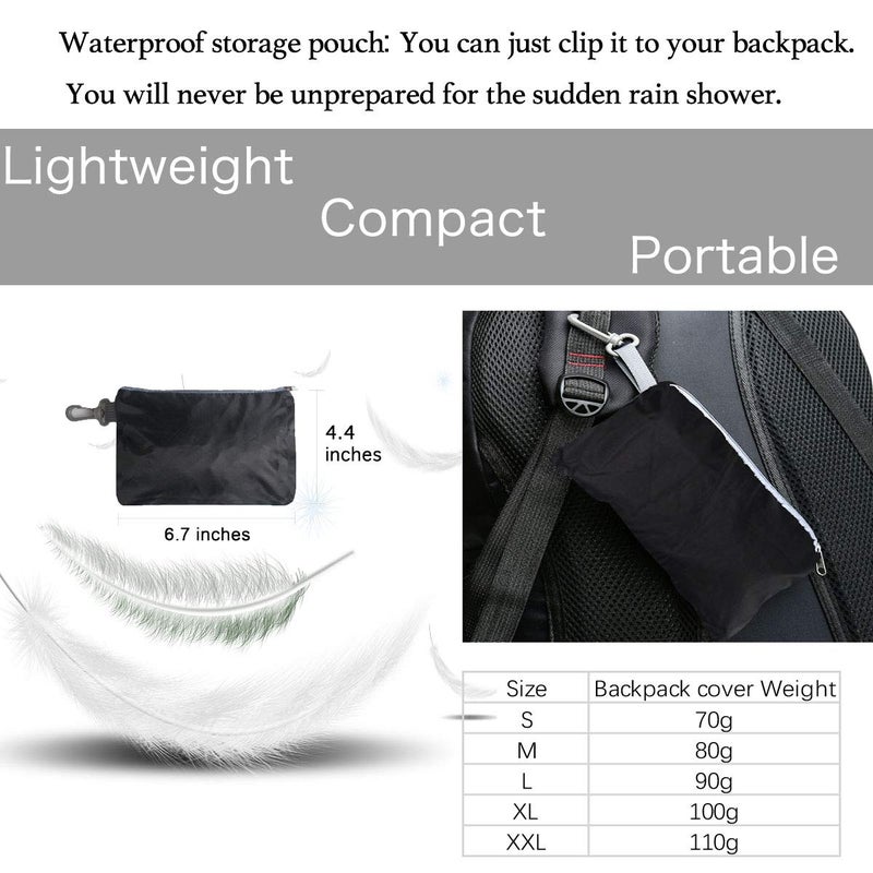 Frelaxy Hi-Visibility Backpack Rain Cover with Reflective Strip 100% Waterproof Ultralight Backpack Cover, Storage Pouch, Anti-Slip Cross Buckle Strap, for Hiking, Camping, Biking, Outdoor, Traveling - Image 5