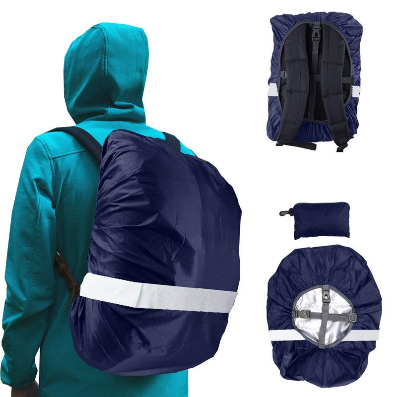 Frelaxy Hi-Visibility Backpack Rain Cover with Reflective Strip 100% Waterproof Ultralight Backpack Cover, Storage Pouch, Anti-Slip Cross Buckle Strap, for Hiking, Camping, Biking, Outdoor, Traveling - Image 1
