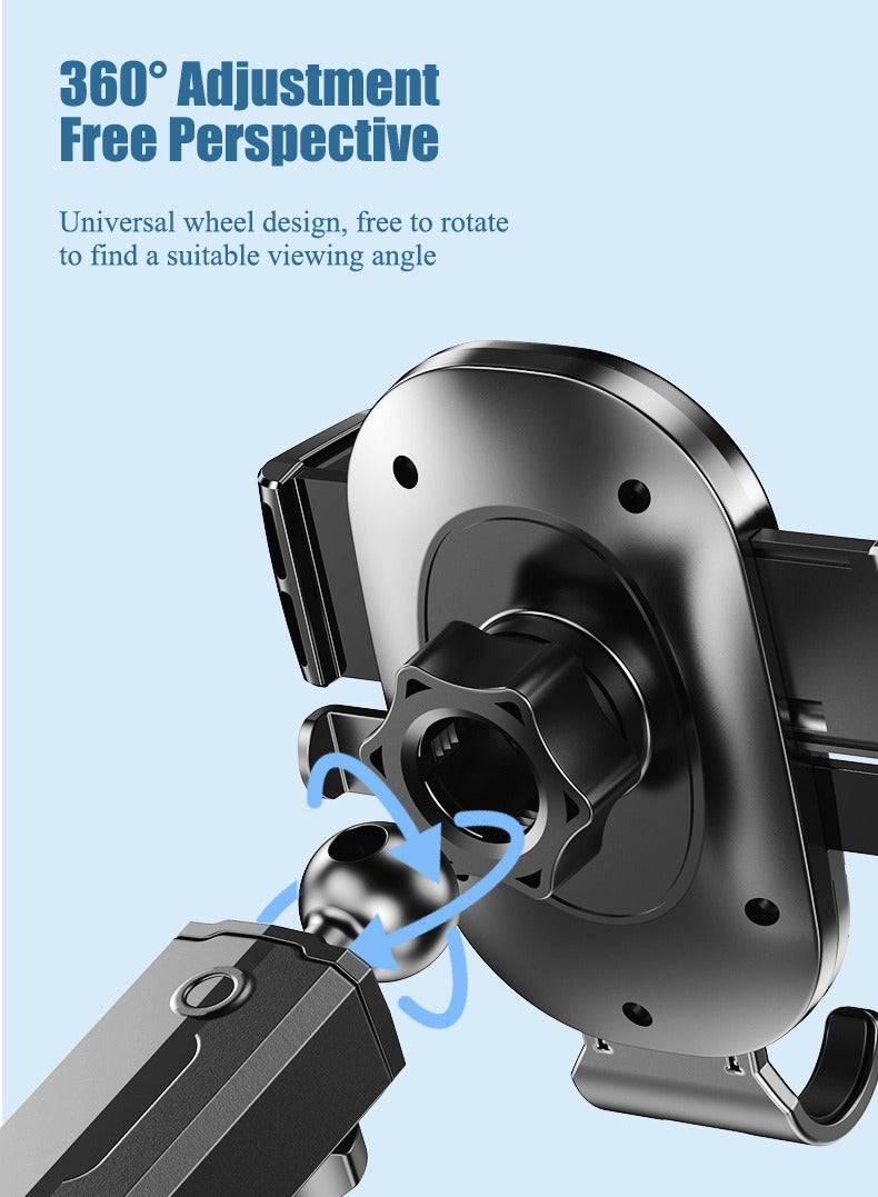 Yesido Car Phone Holder, Portable Suction Cup Cell Phone Holder, 17cm Retractable, 360°Rotation, Car Phone Mount Compatible with All Phones iPhone 15/14/13 Series, S23 S22, etc - Image 4