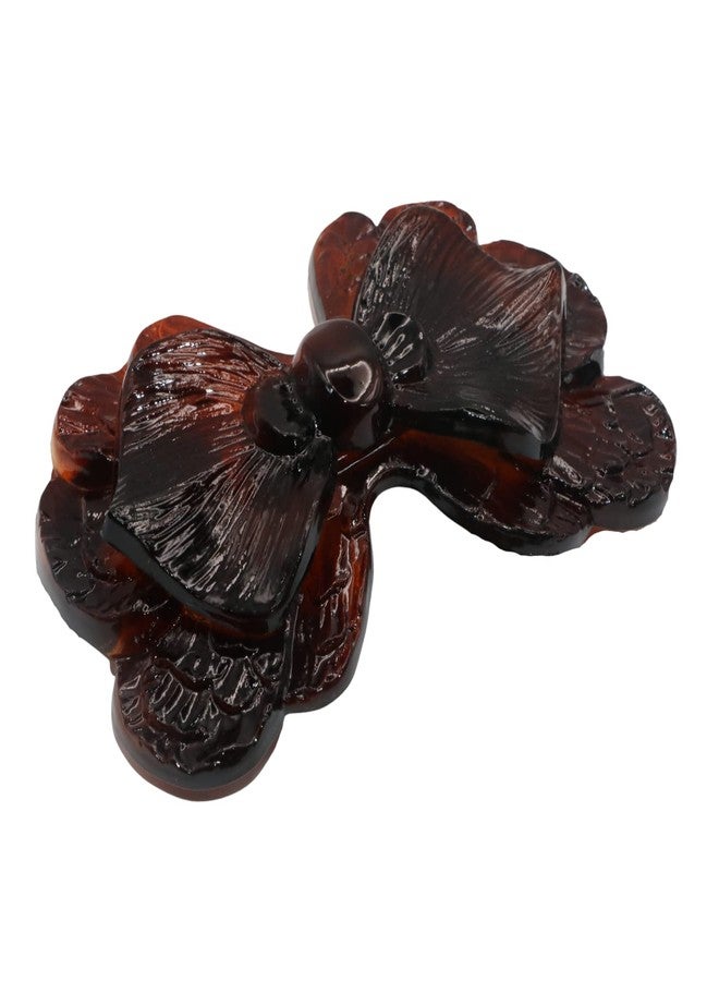 Parcelona French Petal Tortoise Shell Celluloid French Large Barrette Hair Clips Women Hair Accessories, Made in France - Image 1