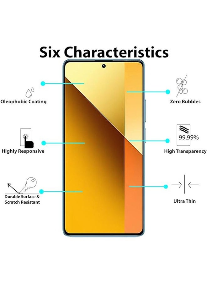 Generic 2 Pack Xiaomi Redmi Note 13 5G Screen Protector, 9H Tempered Glass Screen Protector for Xiaomi Redmi Note 13 5G, Support Fingerprint Unlock, Case Friendly, Anti-Scratch Film  - Image 2