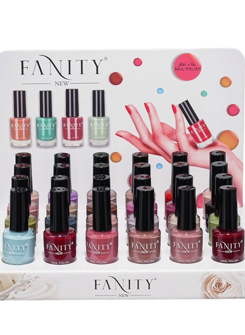FANITY 24-Piece Nail Polish Set Multicolour - Image 1