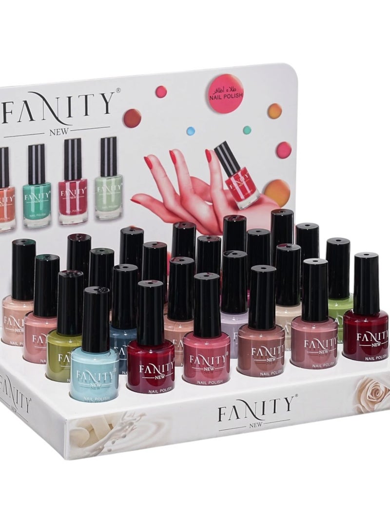 FANITY 24-Piece Nail Polish Set Multicolour - Image 2