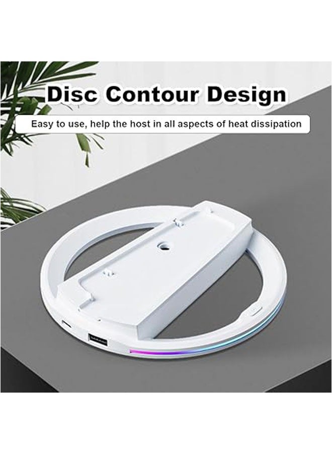 General PS5 Slim Game Console Cooling Dock Game Console Dock with USB2.0 Port Dock Non-slip Gaming Stand with RGB Colorful Lights  - Image 2