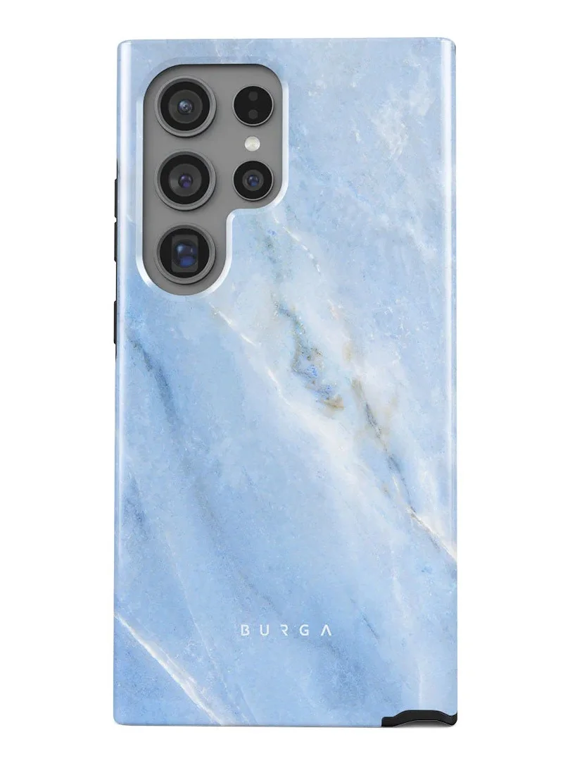 BURGA BURGA Phone Case Compatible with Samsung Galaxy S24 Ultra Mobile Phone Case Hybrid 2 Layer Hard Shell Silicone Protective Case Fluffy Clouds Scratch Resistant Shockproof Cover