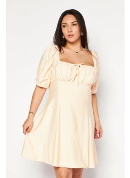 BCBGeneration Women Solid Mini Dress, Peach  - Image 1