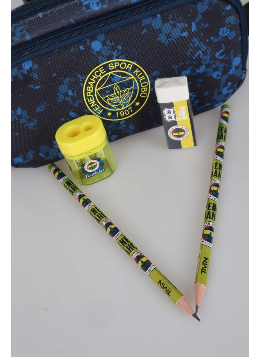 Fenerbahçe - Licensed Pencil Bag, 2-Piece Pencil, Eraser and Double-Blade Sharpener Set - Image 1