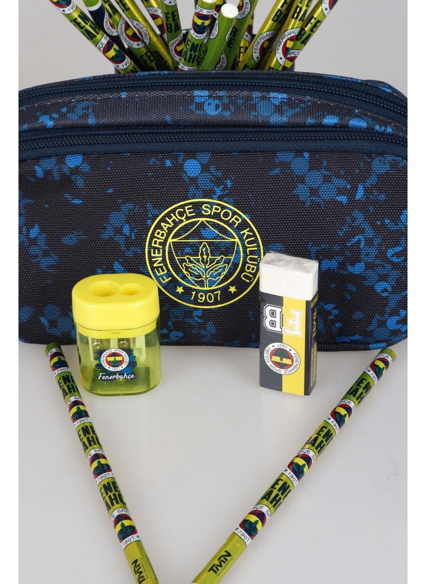 Fenerbahçe - Licensed Pencil Bag, 2-Piece Pencil, Eraser and Double-Blade Sharpener Set - Image 1