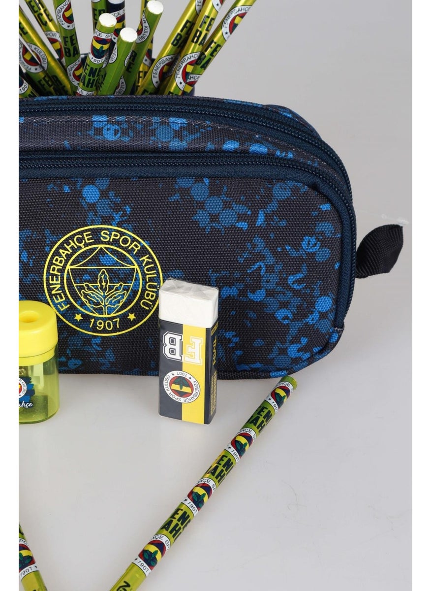 Fenerbahçe - Licensed Pencil Bag, 2-Piece Pencil, Eraser and Double-Blade Sharpener Set - Image 1