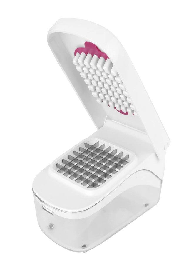 OUKENS Manual Food Chopper, 3-in-1 Multifunctional Vegetable Fruit Cutter with Container for Onion, Potato, Carrot, Easy Push Down Handheld Kitchen - Image 1
