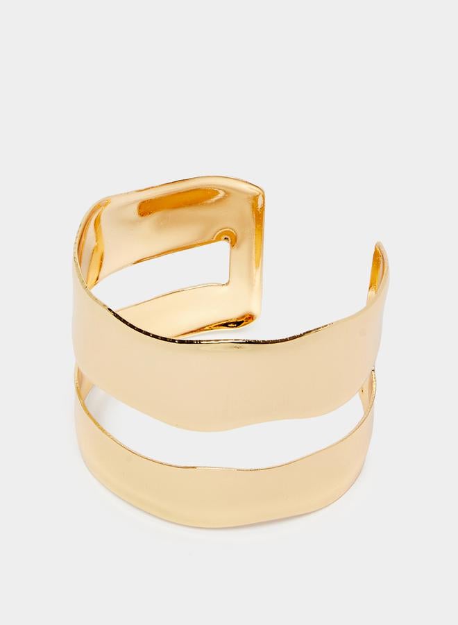 Styli Cut-Out Detail Open Cuff Bracelet - Image 2