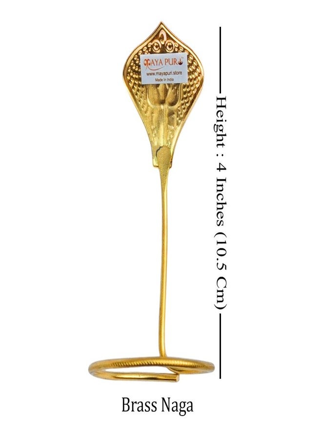 MAYAPURI Pure Brass Naga/Snake for Pooja, Shivlinga Decor, Vasuki Naag for Shivalingam (Pack of 1, Height : 4 Inches) - Image 4