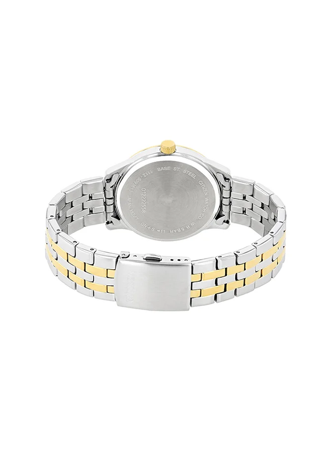 CITIZEN Men's Analog Round Shape Stainless Steel Wrist Watch BI1054-80E - 40 Mm
