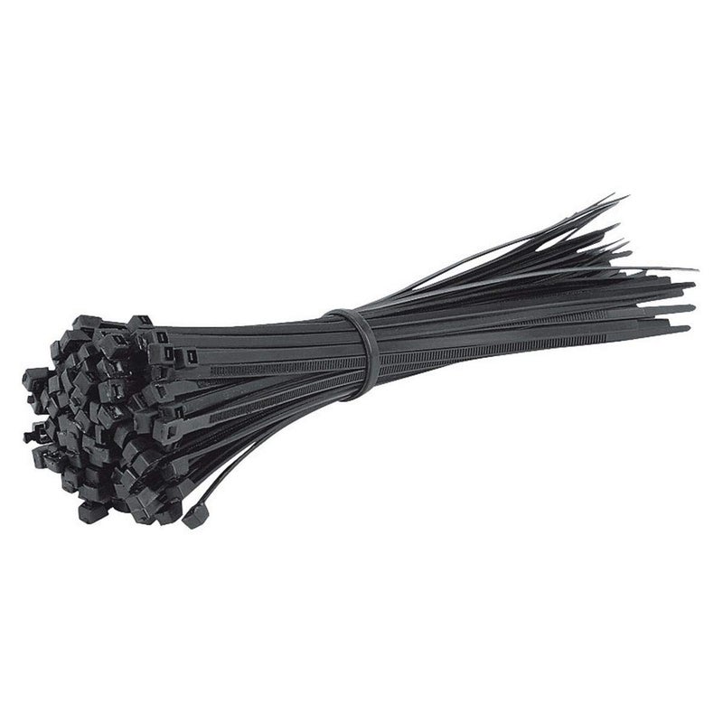 ART IFACT 200 Pieces of Nylon Cable Ties Wire Organiser, Multiple Sizes, Black Colour (Black 6 inch) - Image 1