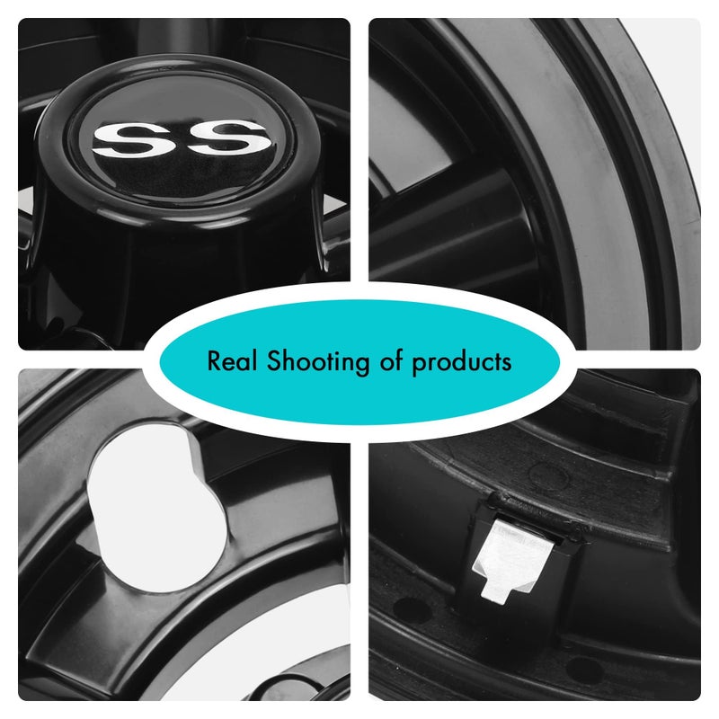 10L0L Golf Cart SS Wheel Covers Hub Caps for EZGO, Club Car, Yamaha - 8 Inch Snap-on Installation, Chrome, Set of 4 - Image 5