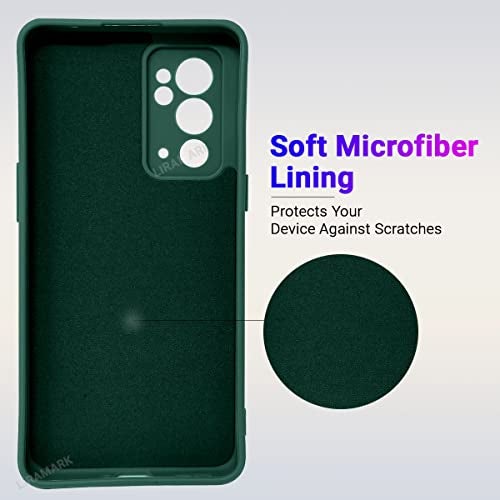 LIRAMARK Silicone Soft Back Cover Case for OnePlus 9RT 5G / 1+9RT 5G (Silicone Green) - Image 3