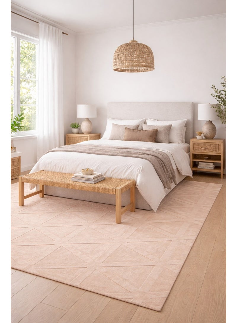 Home auraa Carpet Rug Felt & Canvas Backing – Size 160 x 230 cm – 5.25x7.55 ft | Cloud Geometric Fur Design - Grey Color | Ideal Carpet for Living Room, Bedroom, Office, Hallway or Balcony - Image 1